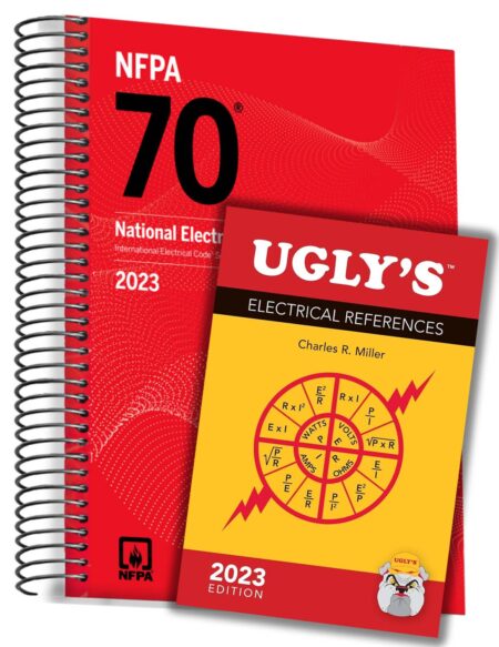 NFPA 70, National Electrical Code, 2023 Edition, Spiralbound With Index Tab + Ugly’s Electrical References, 2023 Edition Spiral-bound